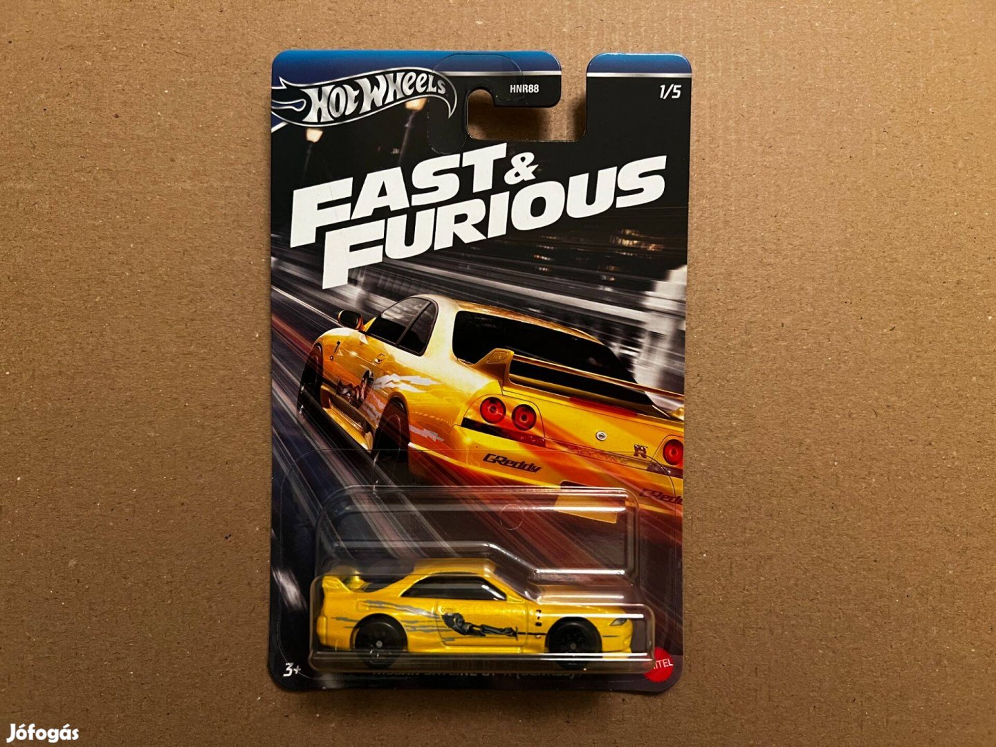 Hot Wheels - Nissan Skyline GT-R (Bcnr33), FF, Fast&Furious - sárga
