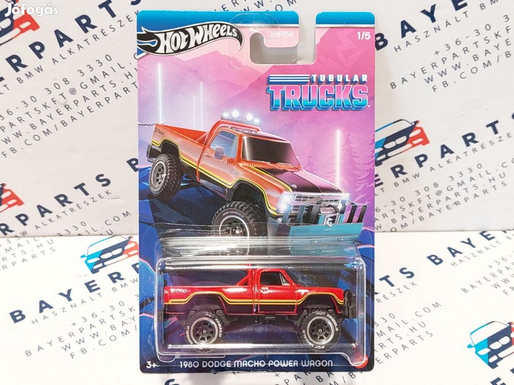 Hot Wheels  - Tubular Trucks 1/5 - Dodge Macho Power Wagon (1980) -