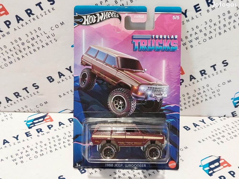 Hot Wheels  - Tubular Trucks 5/5 - Jeep Wagoneer (1988) -  Hot Wheels