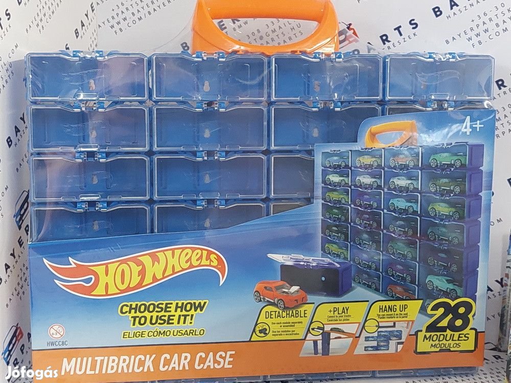 Hot Wheels multibrick modellautó tartó vitrin - táska tároló koffer -