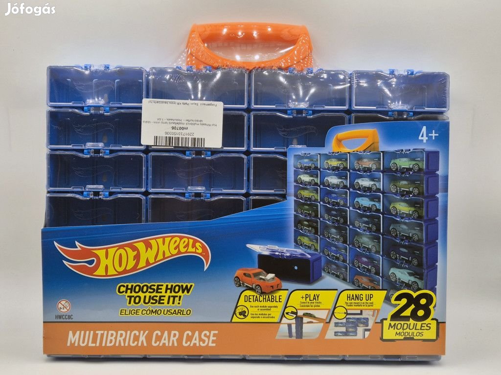 Hot Wheels multibrick modellautó tartó vitrin - táska tároló koffer -