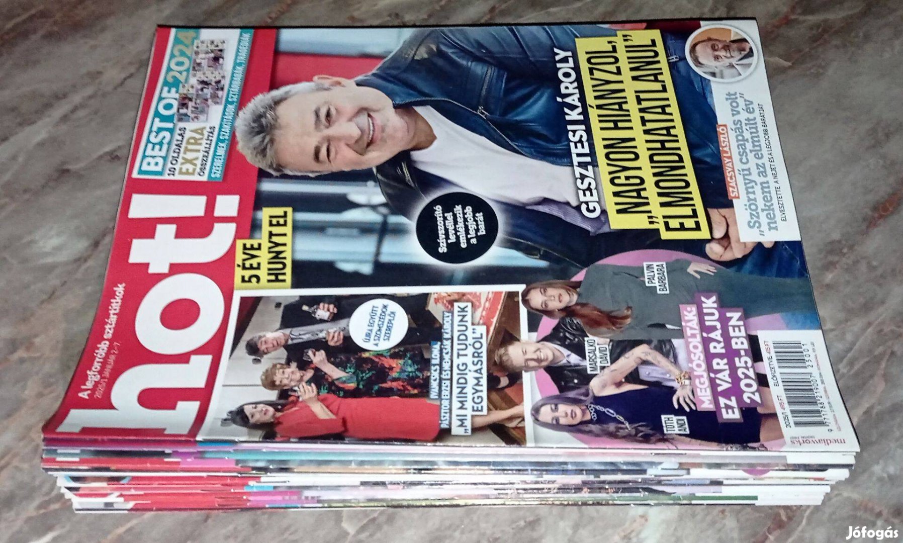 Hot! magazincsomag (idei össz. lap, 21 db) + a teljes 2024-es évfolyam