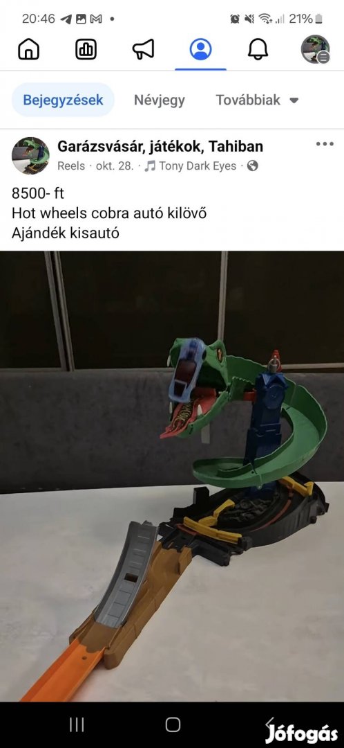 Hot wheels kobra autós kilövő 