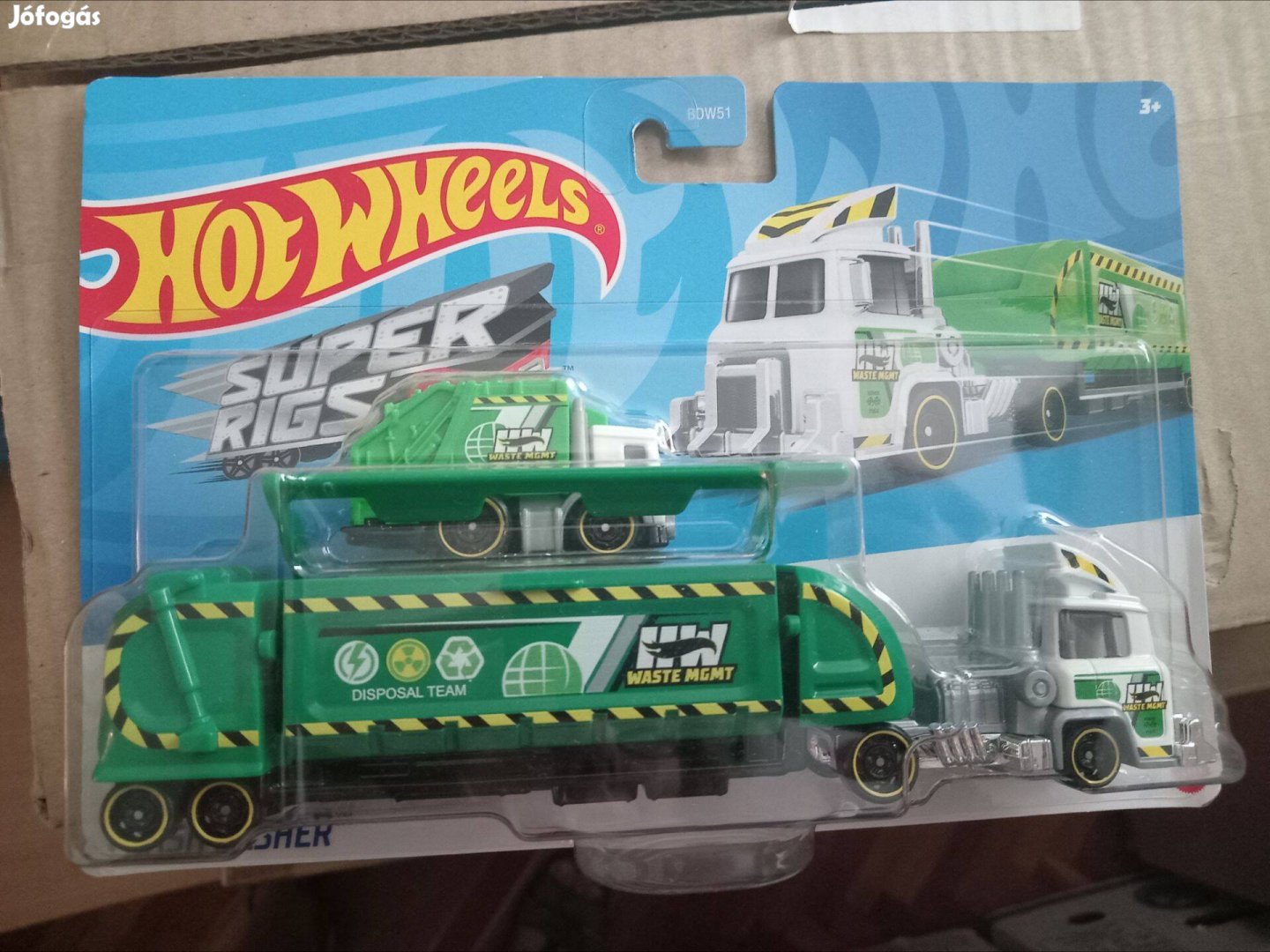 Hot wheels trash basher utánfutós kisautó