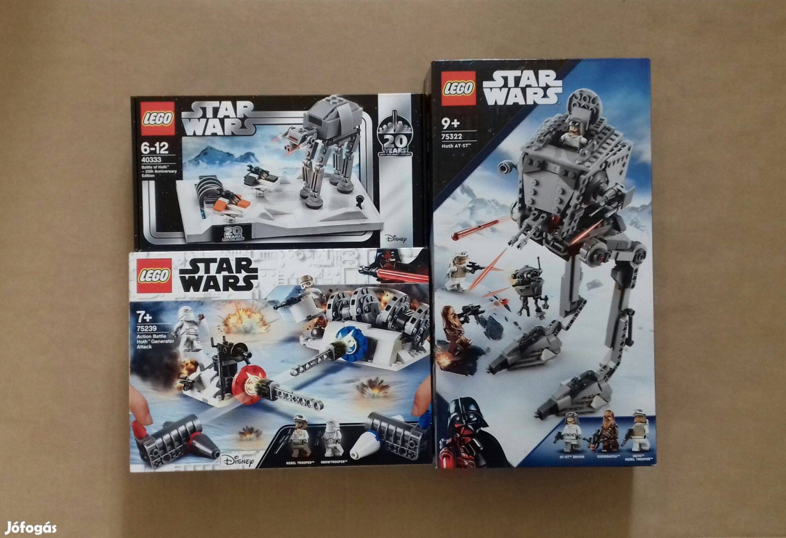 Hothi csata: bontatlan Star Wars LEGO 40333 + 75239 + 75322 Fox.azárba
