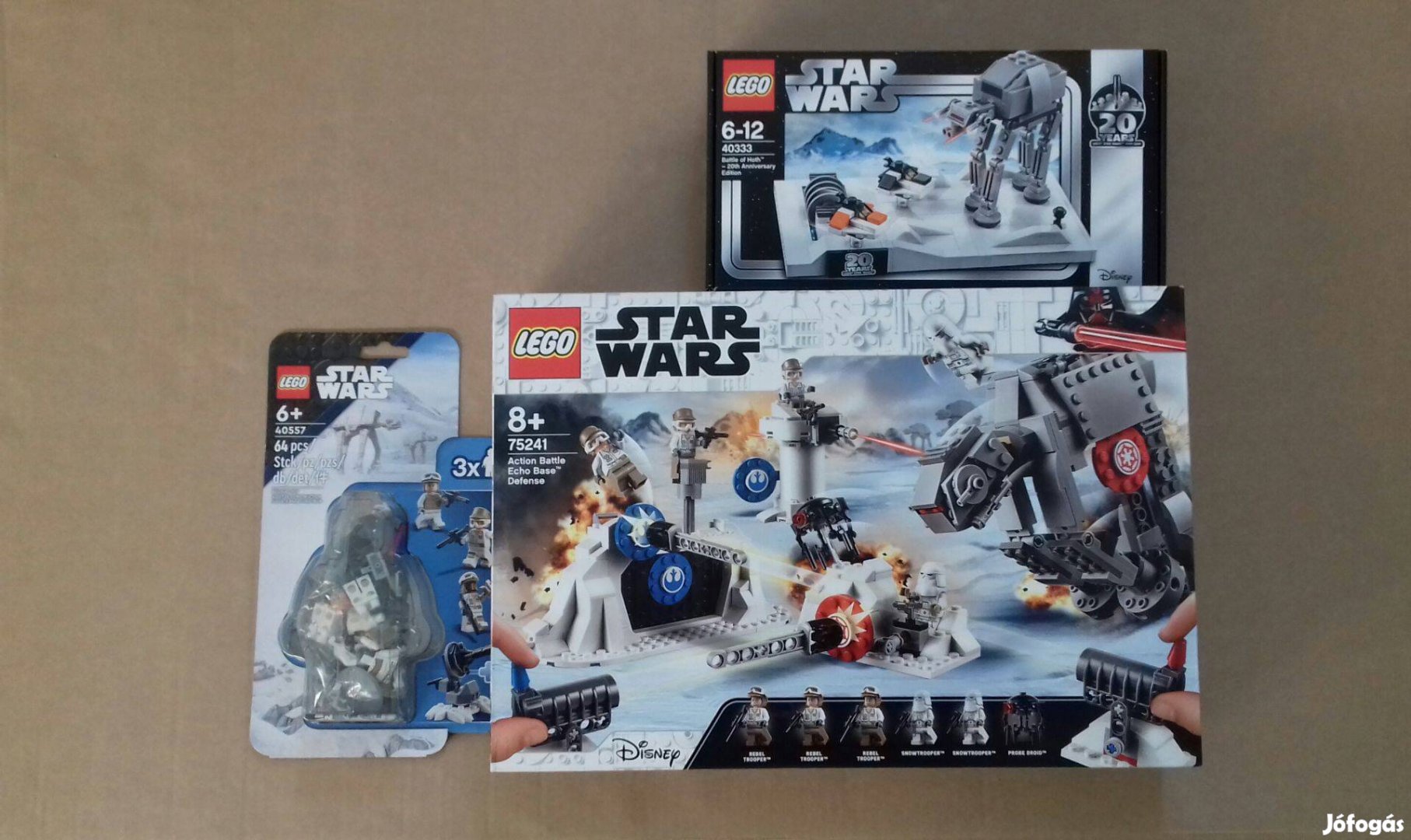 Hothi csata: bontatlan Star Wars LEGO 40333 + 75241 + 40557 Fox.azárba
