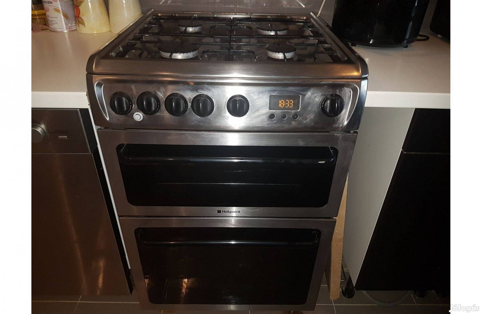 Hotpoint HAG60X gáztűzhely / gáz sütő főzőlap grill