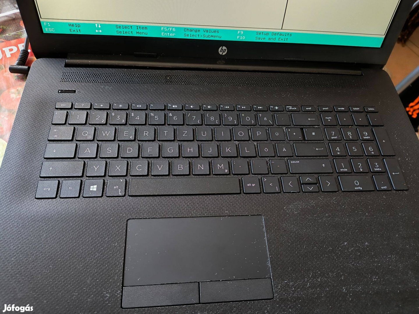 Hp 17"-3-as laptop nagyon hiányosan donornak