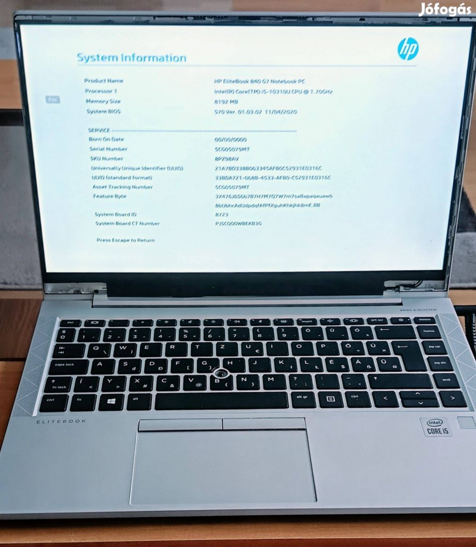 Hp Elitebook 840 G7 (i5-10.gen) alkatrésznek, vagy felépíteni