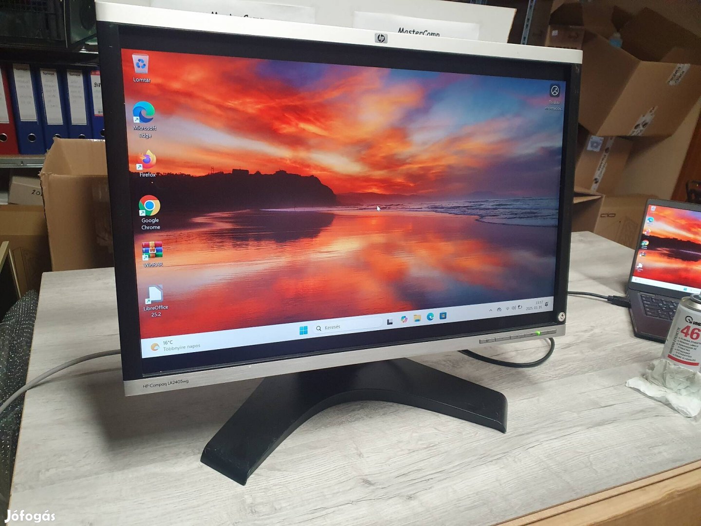 Hp La2405wg 24 " monitor Garanciával