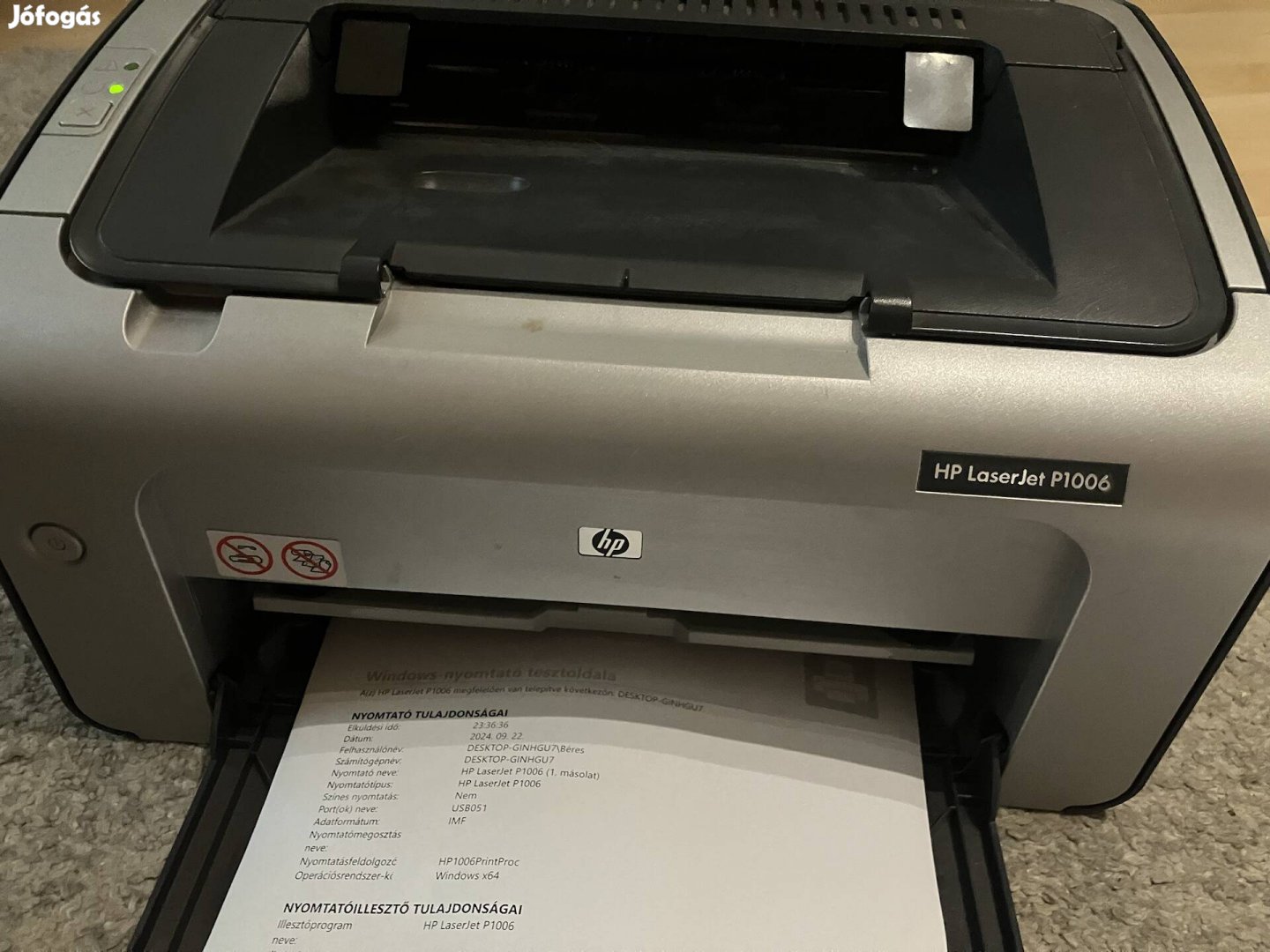 Hp Laserjet P1006 lézernyomtató