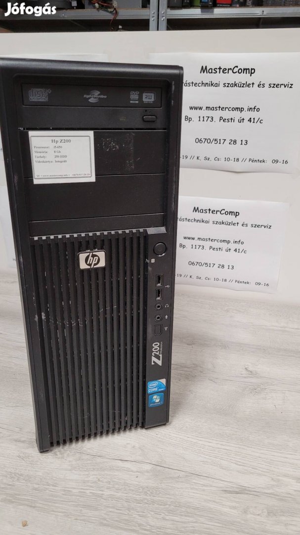 Hp komplett számítógép i5-650, 8gb ram, 250 hdd