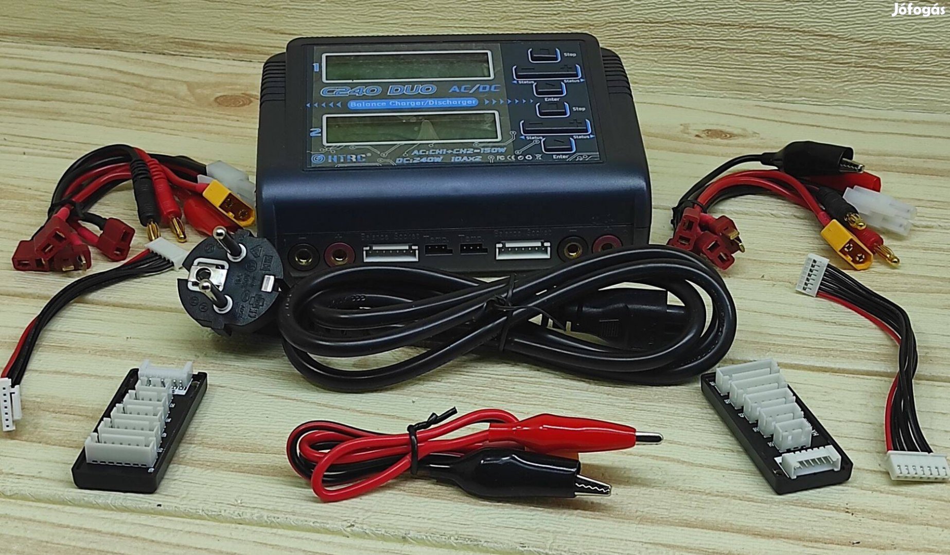Htrc C240 Dual 10A RC akkutöltő. Li-Po Li-HV LiFe Lilon Ni-Cd Ni-Mh Pb