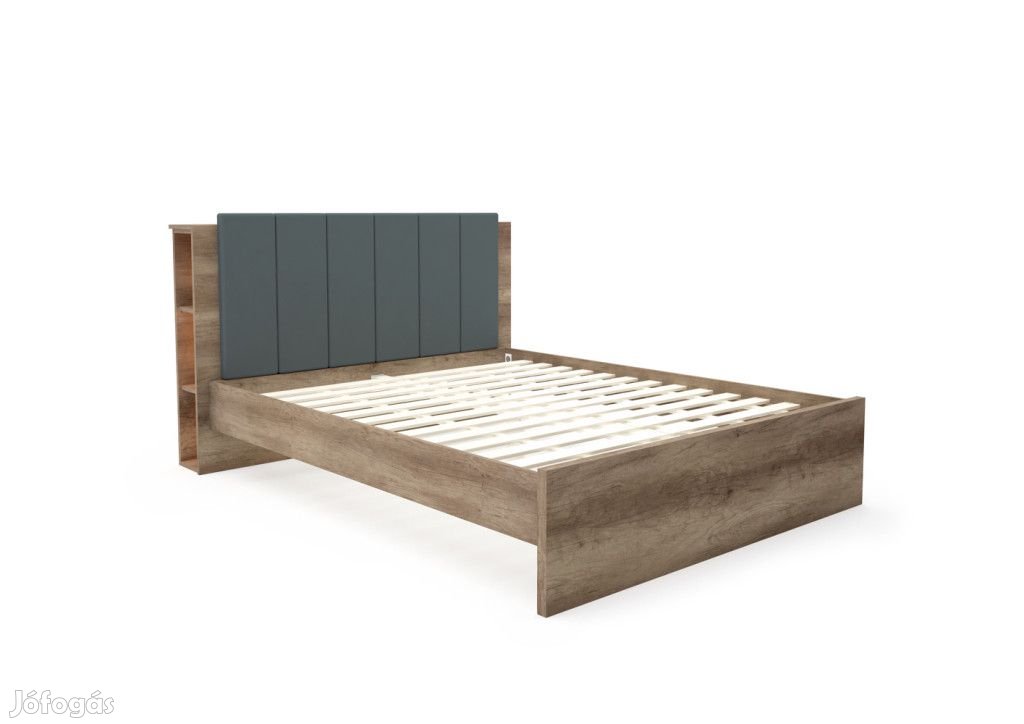 Hu-DM Franciaágy éjjeliszekrénnyel 160x200 canyon tölgy
