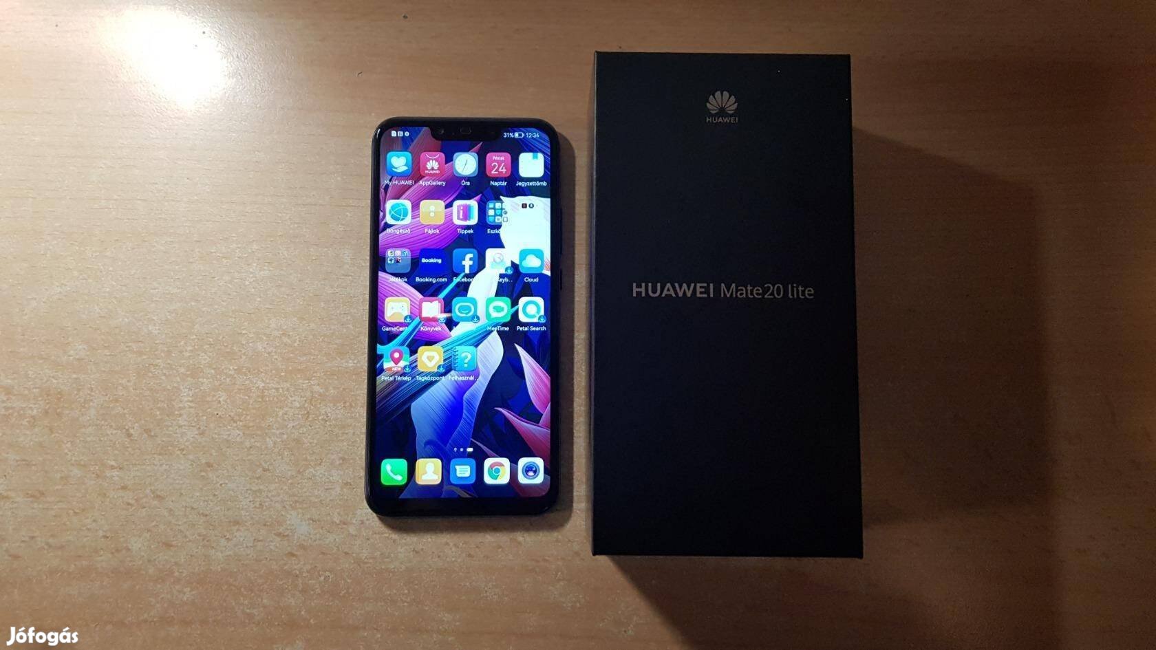 Huawei Mate 20 lite 4/64GB Dual Független Kék Garis !