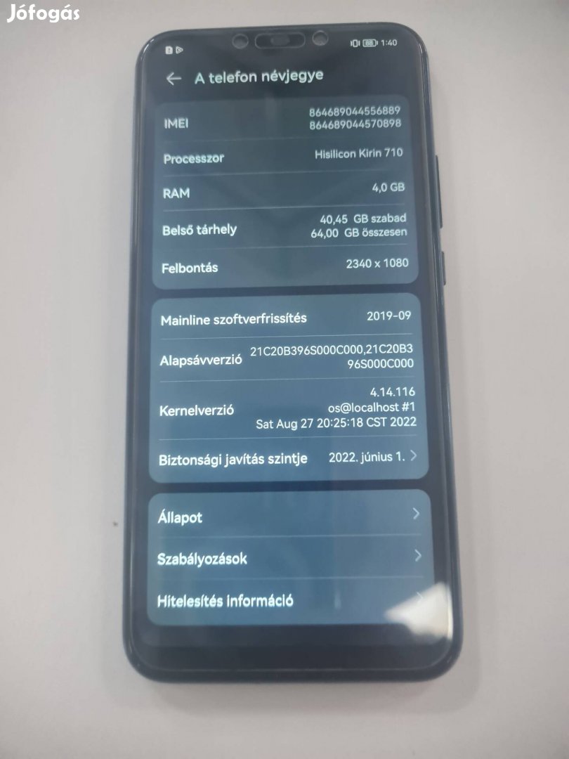 Huawei Mate 20 lite hibátlan 