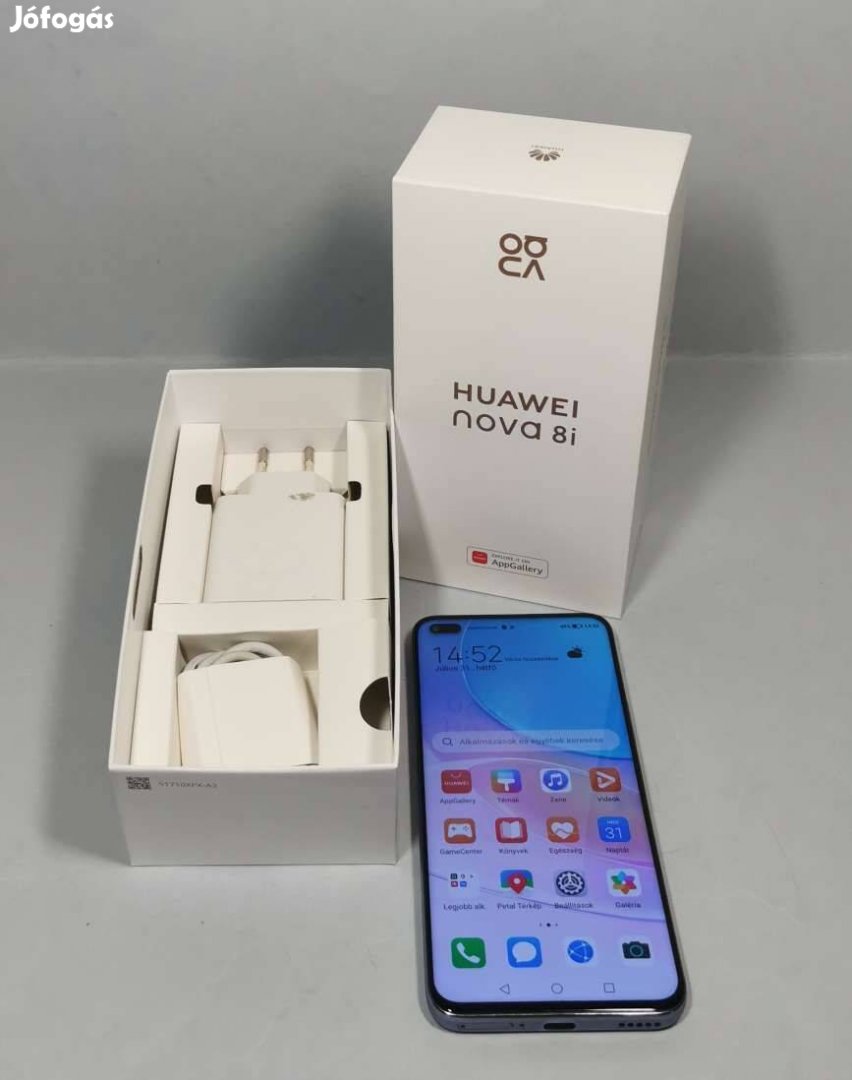 Huawei Nova 8i 128GB Silver Dual Simes szép mobiltelefon eladó!