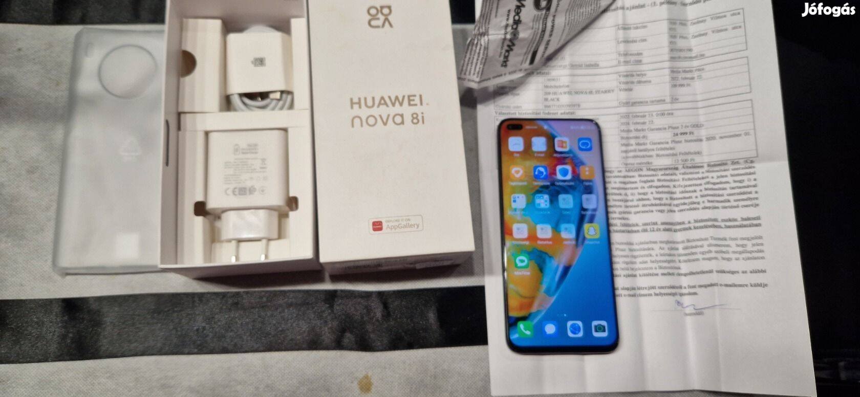 Huawei Nova 8i 6/128GB Dual Szinte Új Garis Mediamarkt!