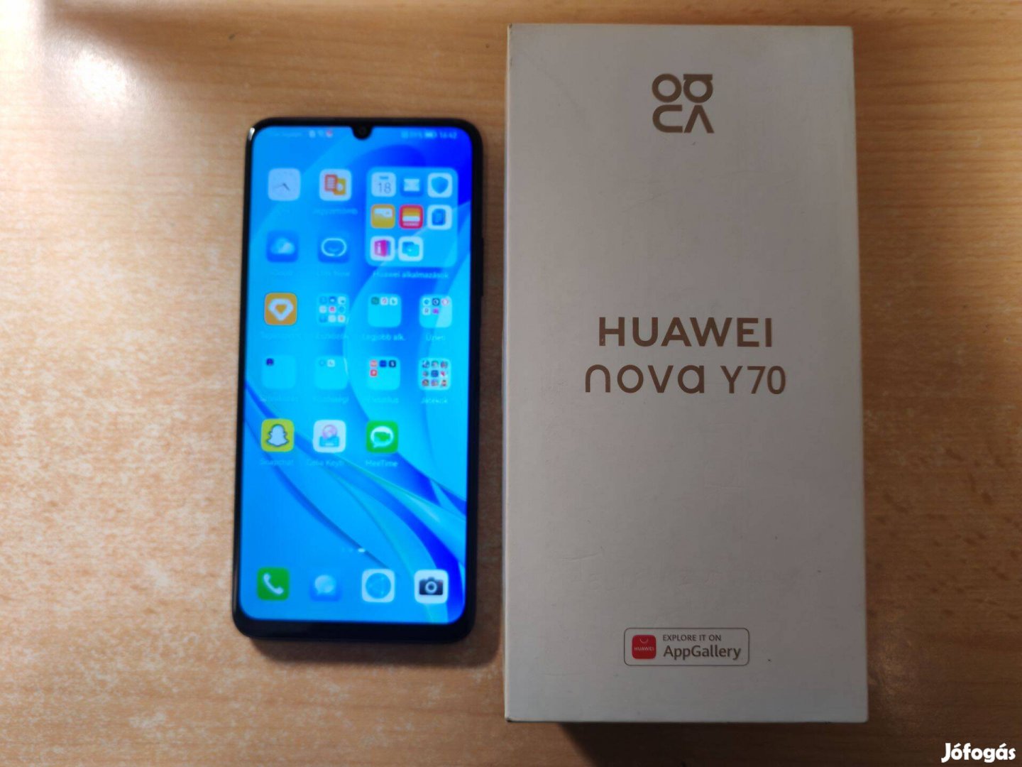 Huawei Nova Y70 4/128GB Dual Független Újszerű Fekete Garis !