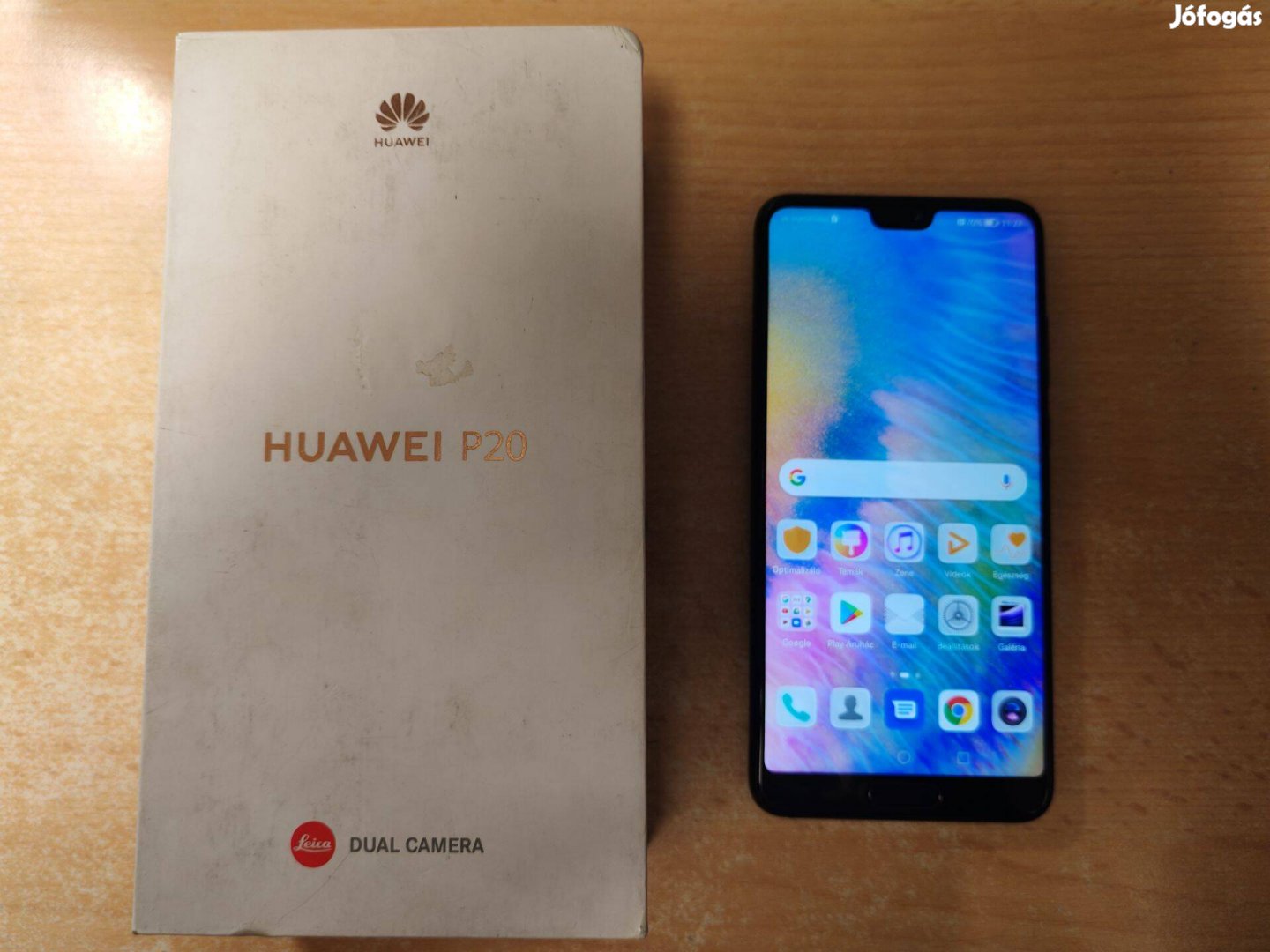 Huawei P20 4/128GB Dual Független Fekete Garis !
