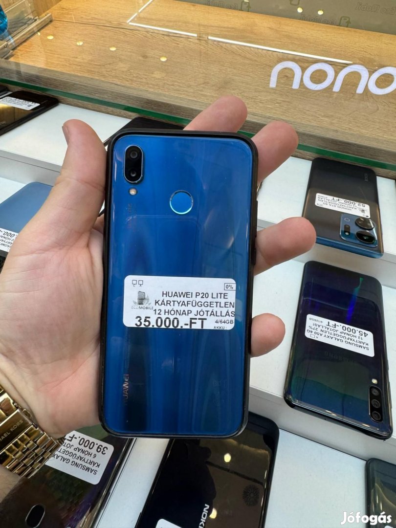 Huawei P20 Lite Kártyafüggetlen 64 GB, 12 hó garancia