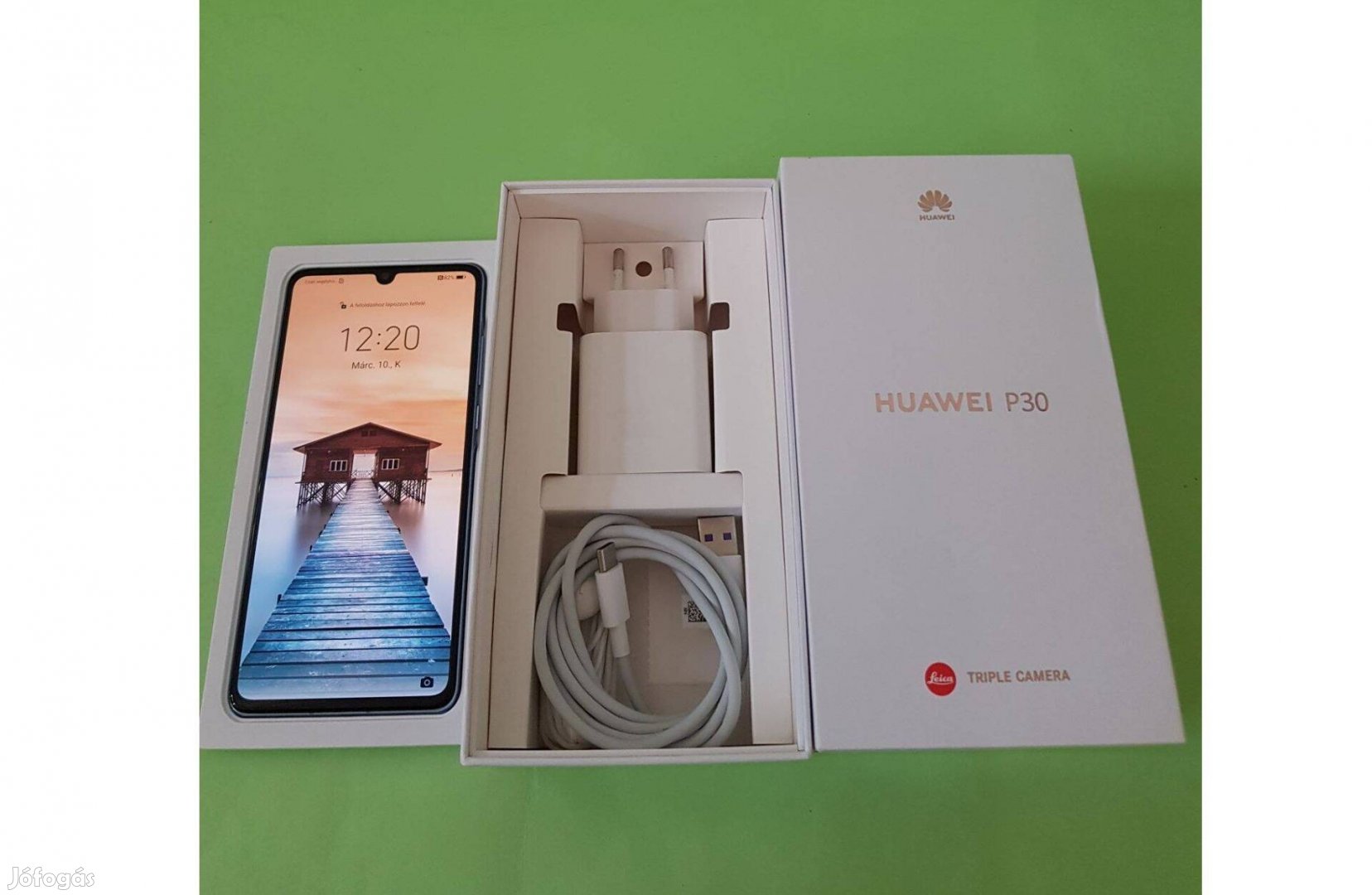 Huawei P30 128GB Crystal Függetelen szép állapotú mobiltelefon eladó!