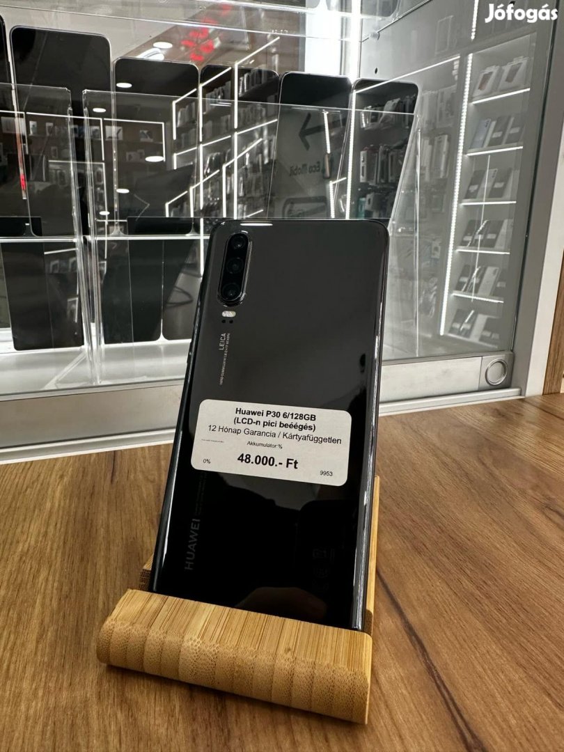 Huawei P30 Kártyafüggetlen 128 GB, 12 hó garancia