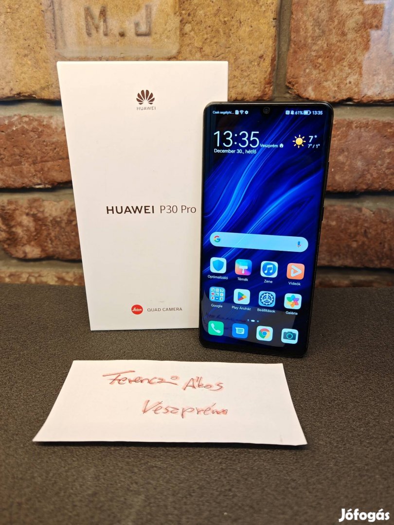 Huawei P30 Pro 6/128Gb dual sim megkímélt állapot