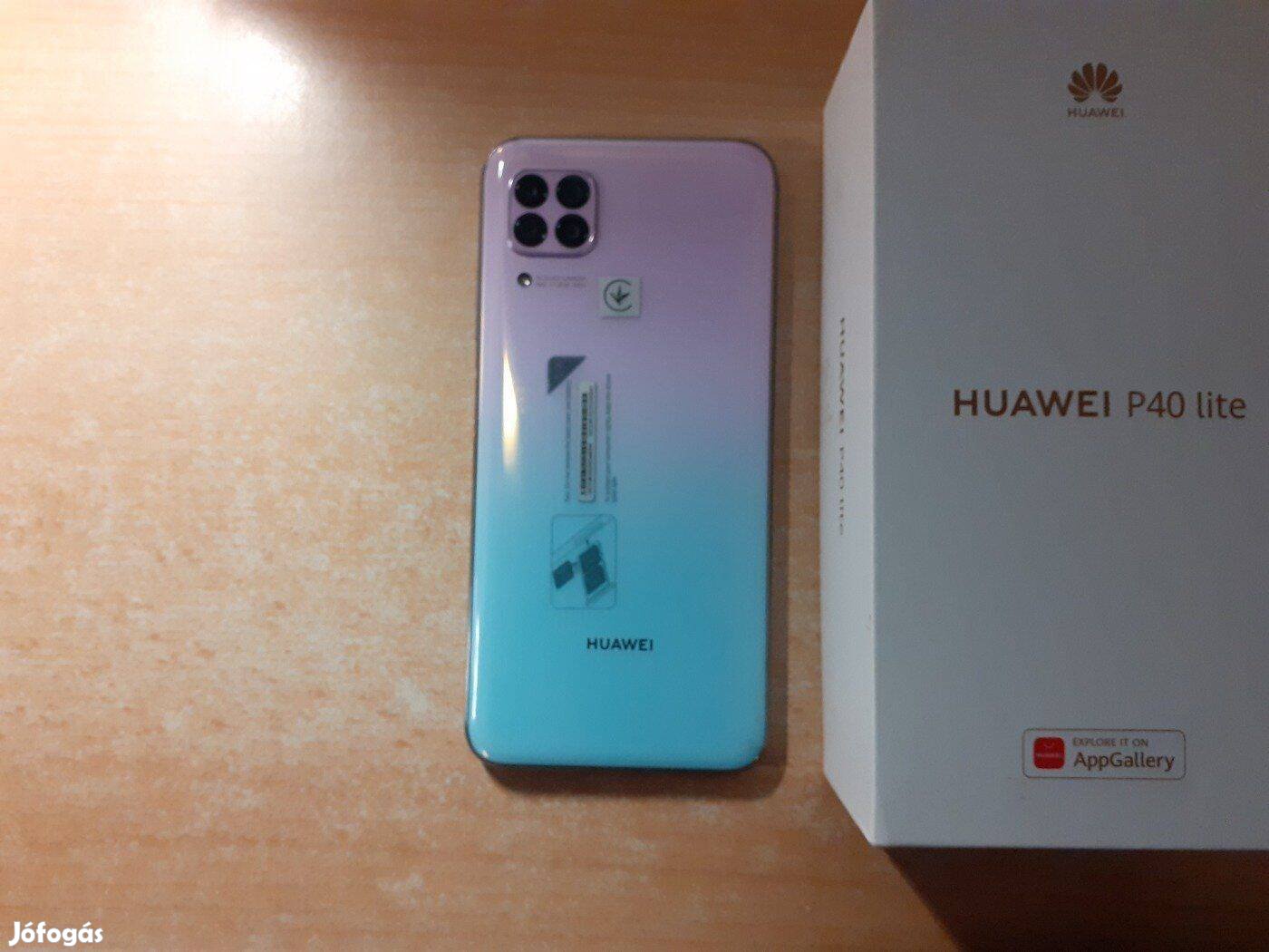 Huawei P40 Lite 6/128GB Dual Független Újszerű Sakura Pink Garis !