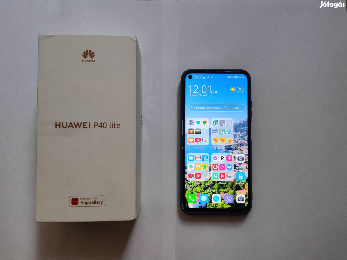 Huawei P40 Lite 6/128GB hibátlan, tokkal, üvegvédő fóliával