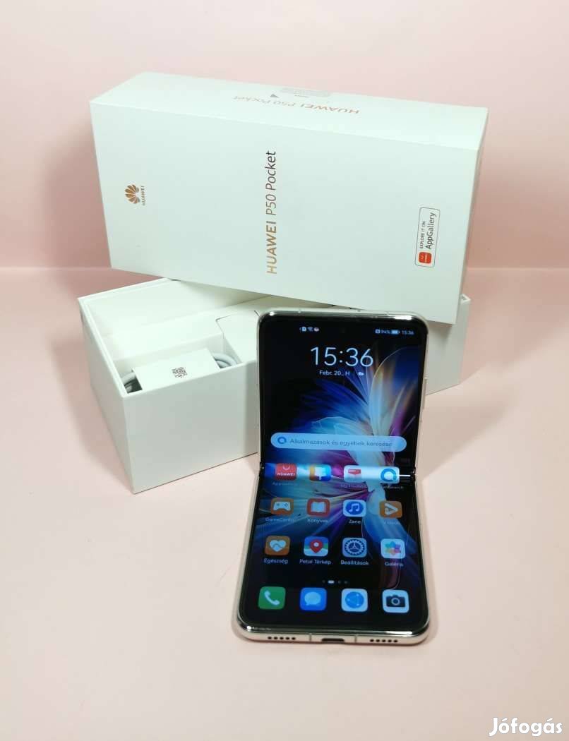 Huawei P50 Pocket 256GB Fehér nyitható Dual,független karcmentes mobil