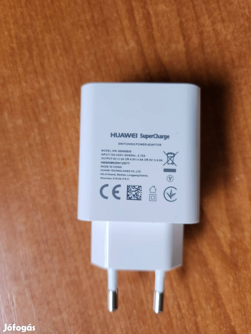 Huawei Töltő Adapter Super Charger 5 A USB csatlakozó Fali Hálózati