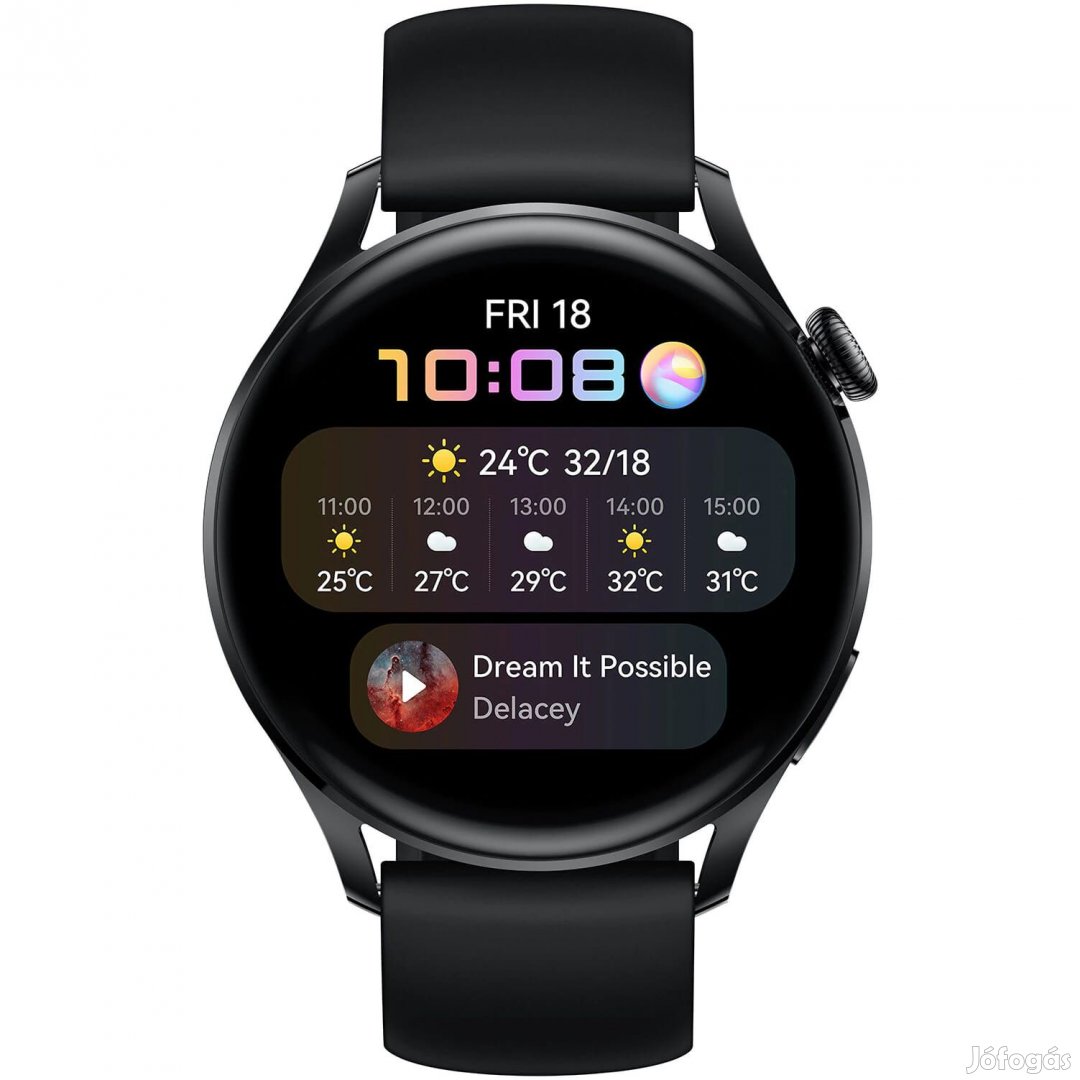 Huawei Watch 3  - Akku: 100% - Szín: Fekete
