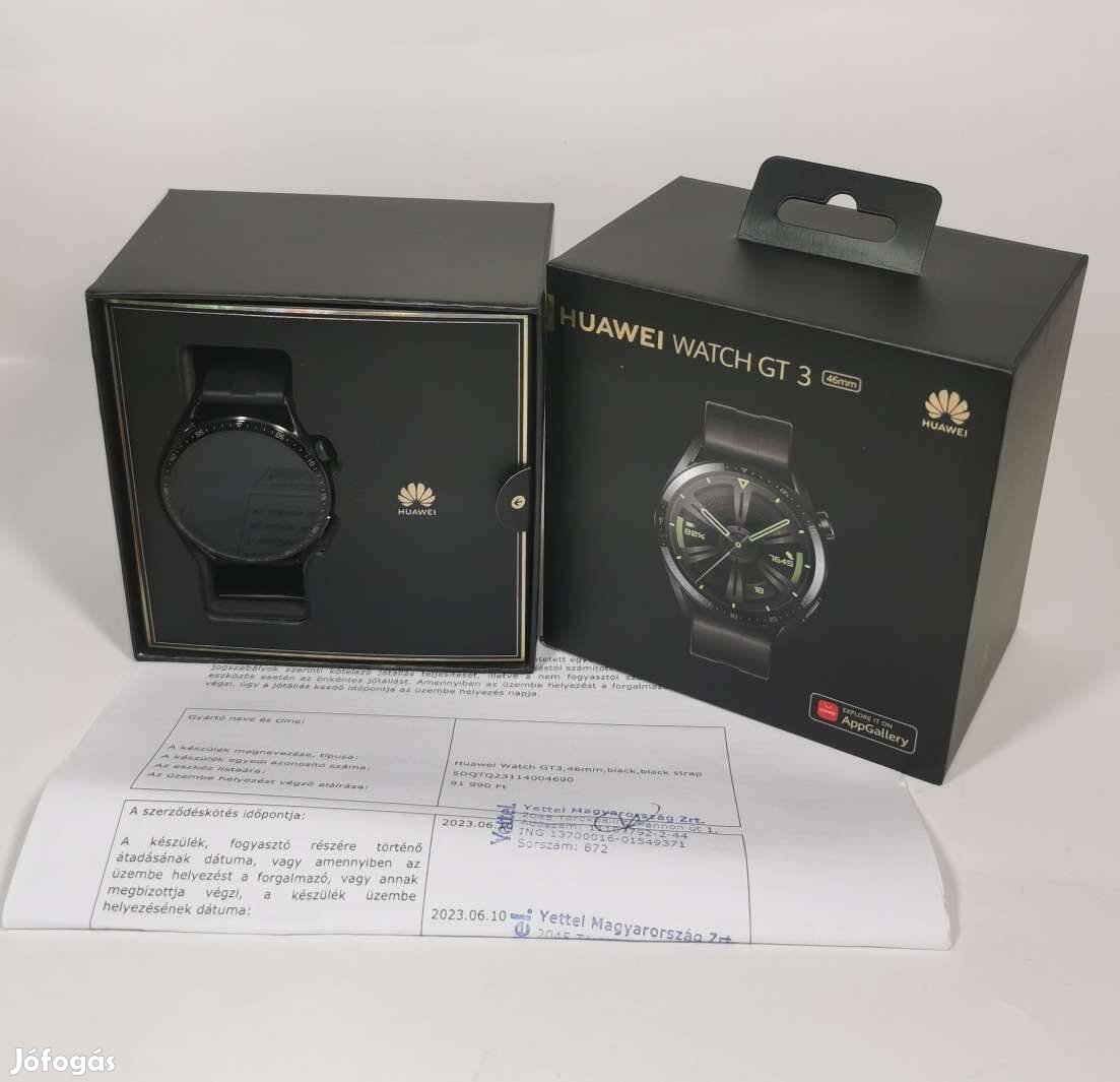 Huawei Watch GT3 46mm ezüst színű,szép állapotú okosóra eladó!