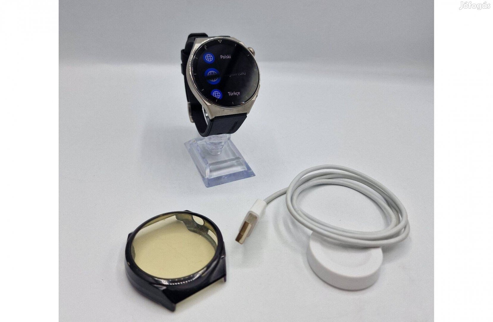 Huawei Watch GT 3 Pro okosóra, 46mm, szilikon szíj, 1 év garancia