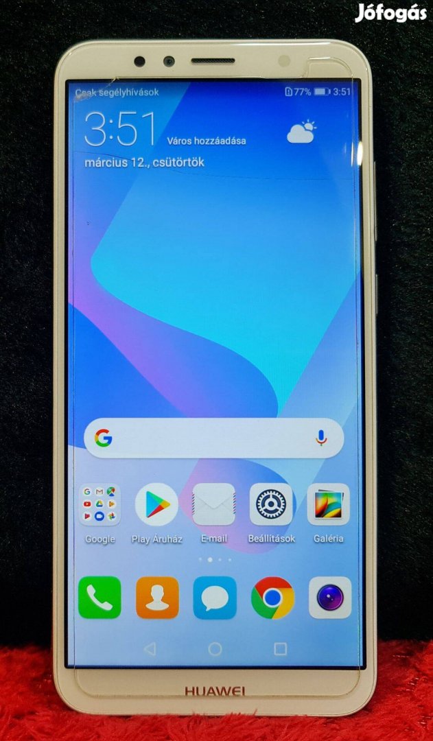 Huawei Y6 2018,szép állapotban,1 hónap garancia Kialakítás:Érintőképe