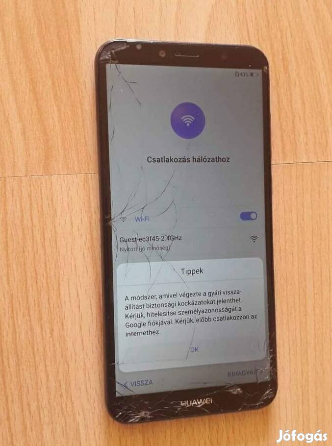 Huawei Y6 google fiókos 