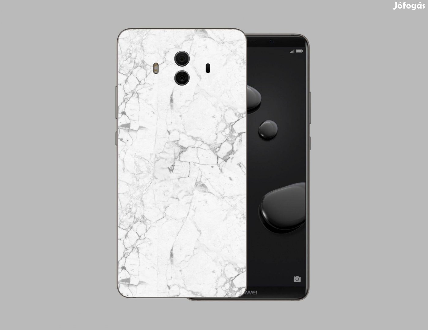Huawei mate 10 - Fehér márvány mintás fólia + 50 színben