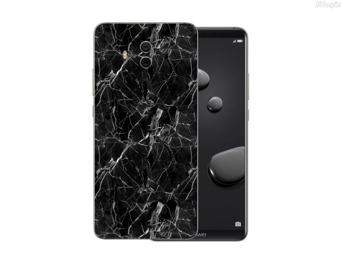 Huawei mate 10 - Fekete márvány mintás fólia + 50 színben