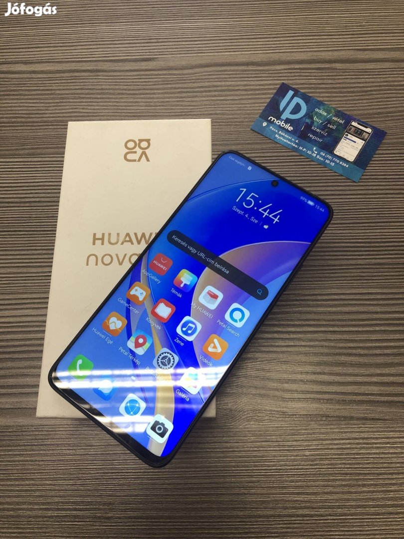 Huawei nova Y90, Megkímélt, Dual, Fekete, 128GB, Független, Garancia