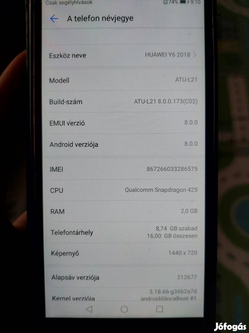 Huawei y 6 2018 mobil