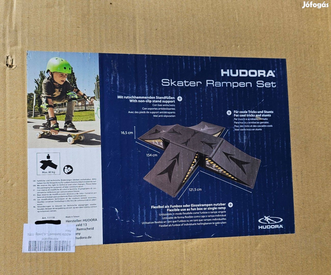 Hudora gördeszkás rámpa szett, 5 részes