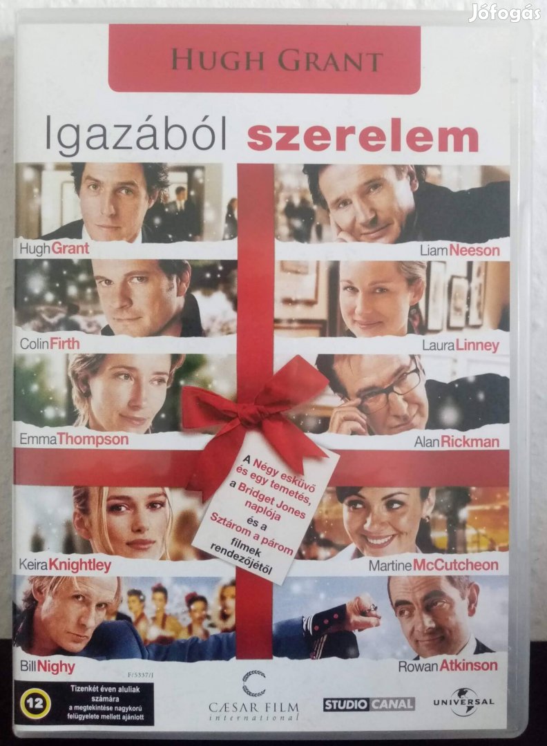 Hugh Grant - Igazából Szerelem - DVD - film eladó 