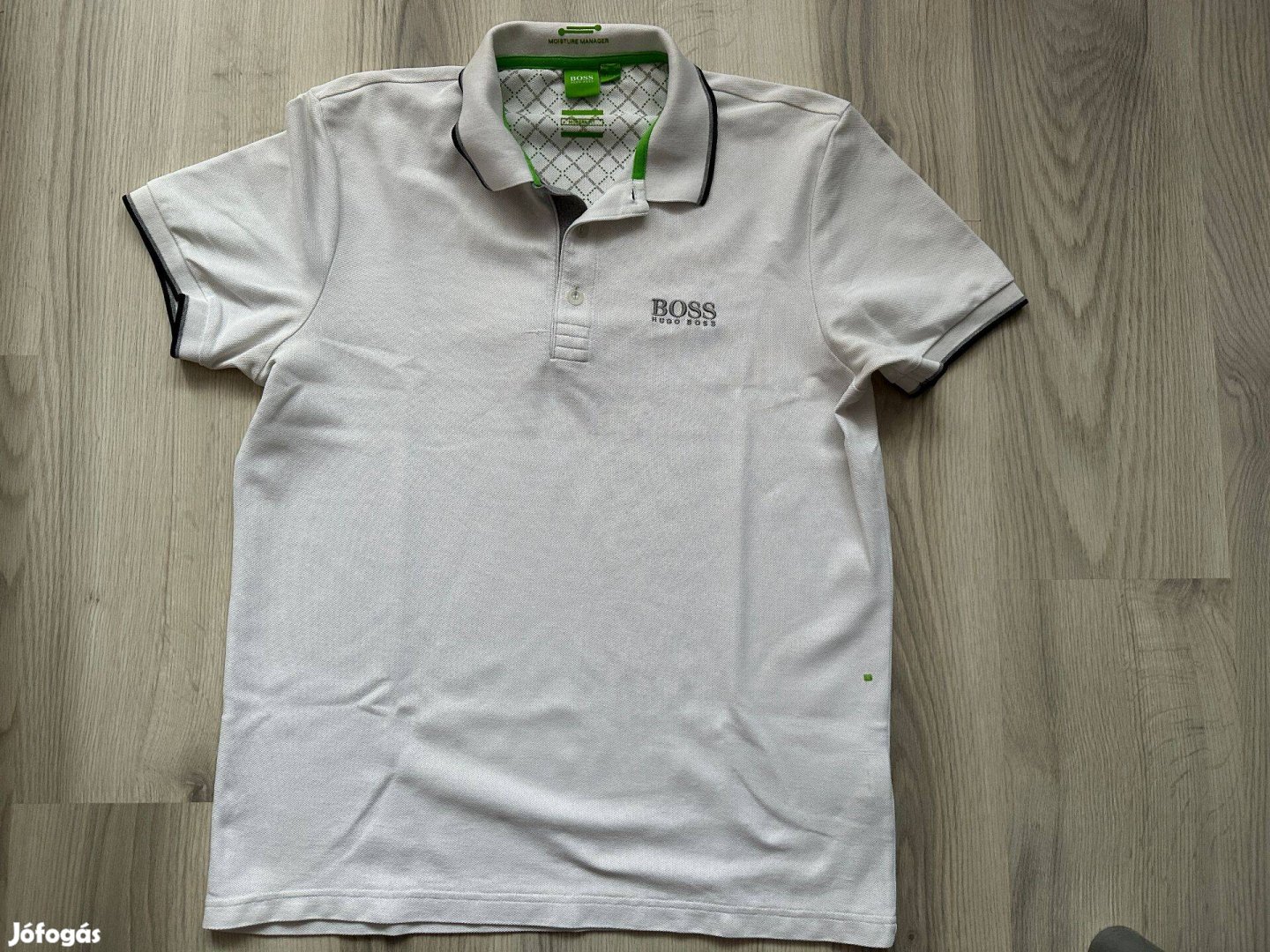 Hugo Boss Green Modern Fit férfi fehér ingpóló XL