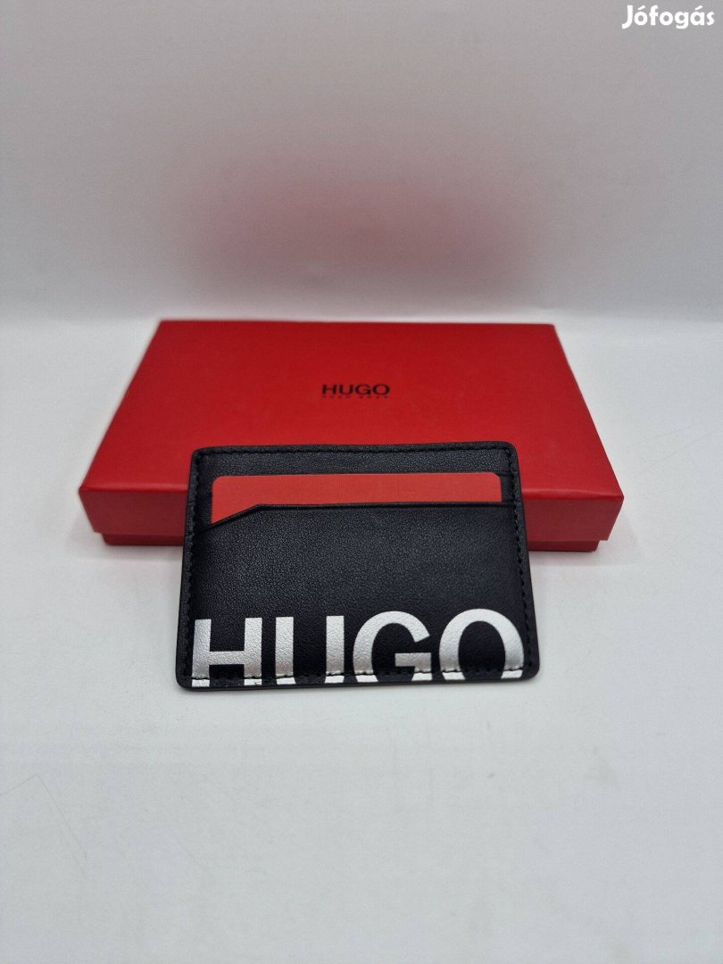 Hugo Boss bőr kártyatartó, fekete, újszerű