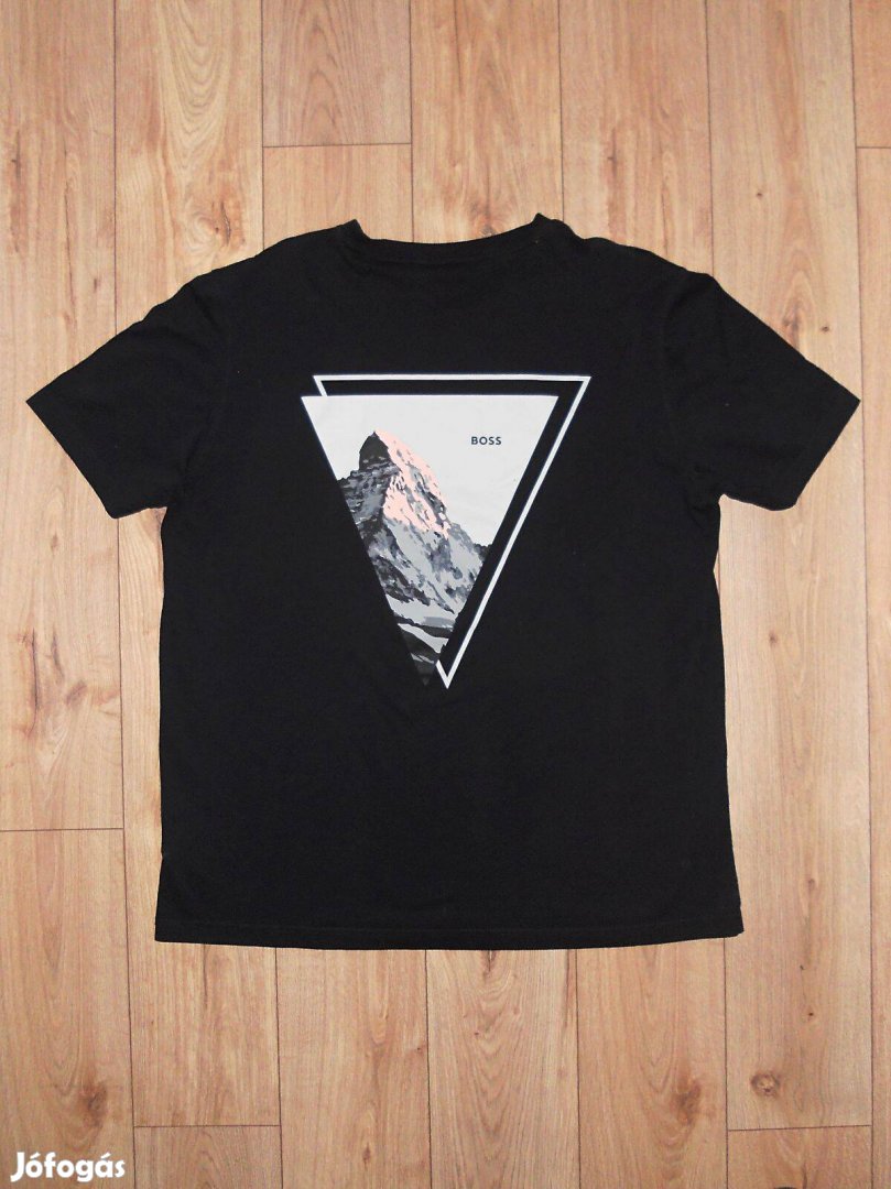 Hugo Boss fekete rövid ujjú póló XXL-es