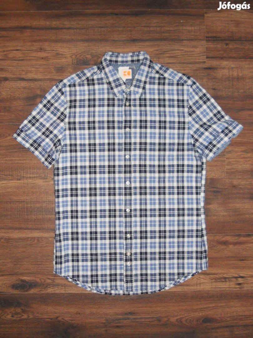 Hugo Boss kockás rövid ujjú ing L-es