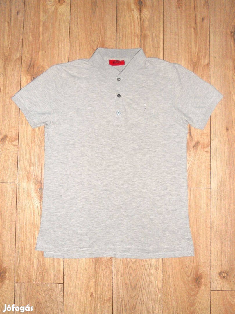 Hugo Boss szürke galléros póló S-es