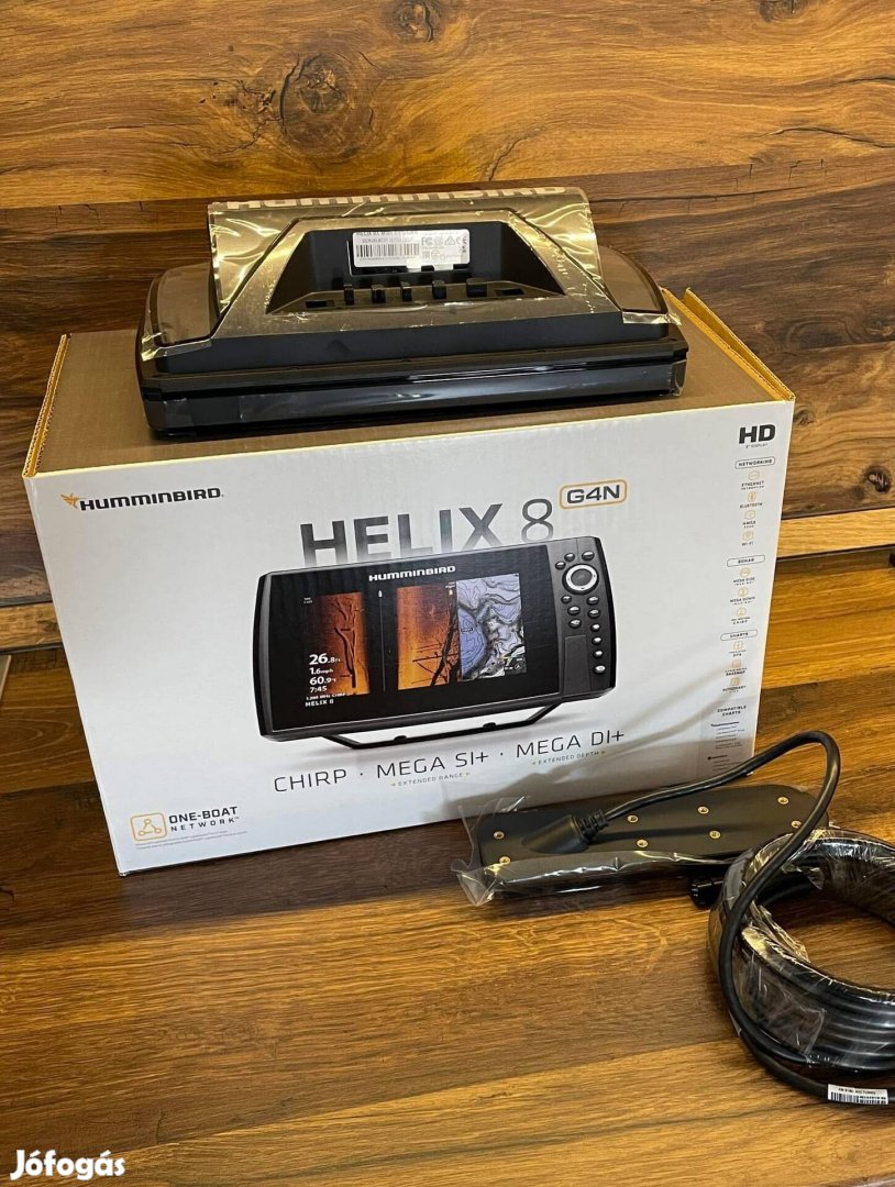 Humminbird Helix 8 Mega Si+ Di+ GPS G4N kiegészítőkkel