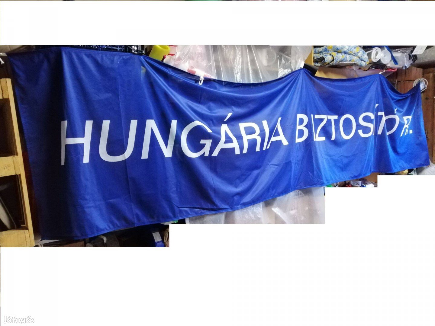 Hungária hatalmas zászló napvédő molino 4x1m, Ú, Foci fanok!